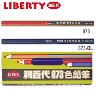 利百代 藍色/紅藍雙色 873-BL 873 色鉛筆 12支/打