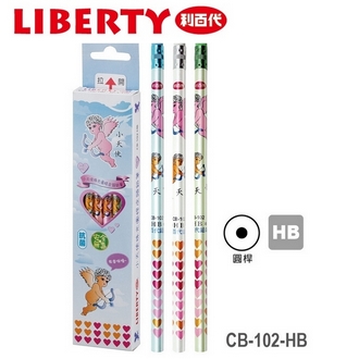 利百代 小天使HB圓桿香水皮頭珠光 CB-102-HB 鉛筆 12支/打