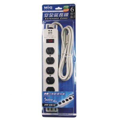 Mayka明家 1開6插電腦 延長線15呎 / 組 SP-603-15