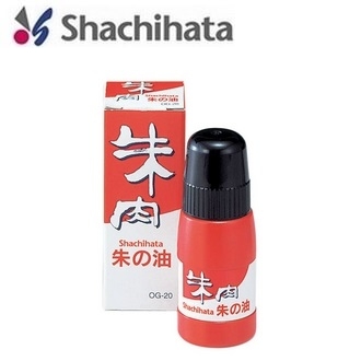 日本 寫吉哈達 印泥補充油 20ml 朱色 /瓶 OG-20