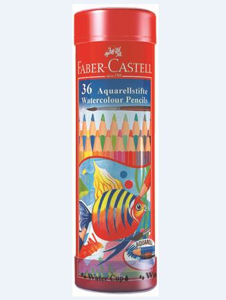 {振昌文具}Faber-Castell 輝柏 115936水彩色鉛筆精緻棒棒筒 -36色 / 筒