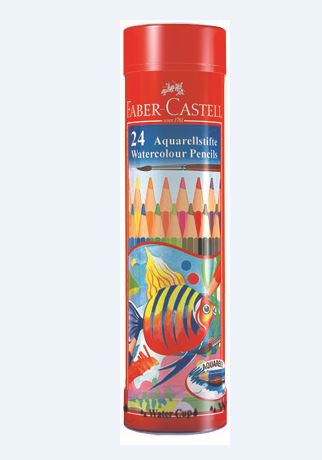 {振昌文具}Faber-Castell 輝柏 115924 水彩色鉛筆精緻棒棒筒 -24色 / 筒