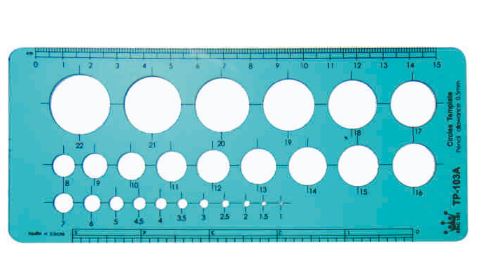 {振昌文具}【徠福LIFE】 TP-103A圓定規-73x171x0.8MM(1-22MM)26孔 / 片