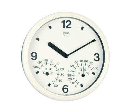{振昌文具}【徠福LIFE】 TC-016 日本溫CRECER‧溼度計(直徑26cm附時鐘) / 個