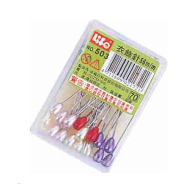 {振昌文具}【徠福LIFE】 NO.503 日本衣飾針(50mm/30支入) / 盒