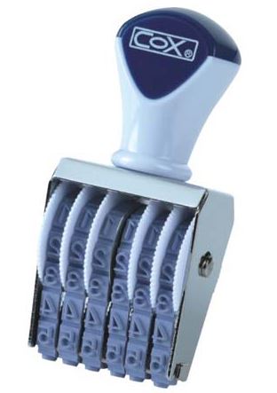 {振昌文具}【三燕COX】3號字六連號碼印/個 NO.3-6