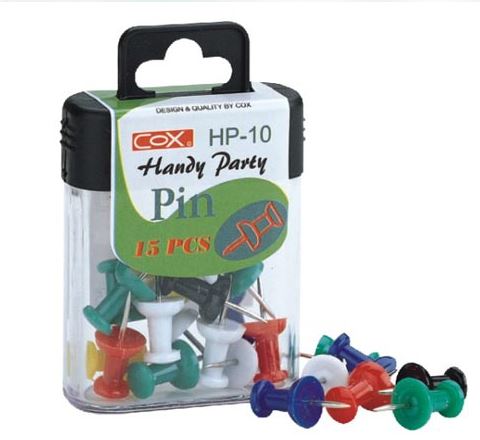 {振昌文具}【三燕COX】10mm彩色H型圖釘 HP-10