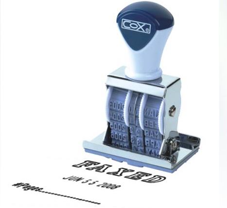 {振昌文具}【三燕COX】英文收發日期章(FAXED)/個 NO.4F