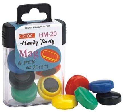 {振昌文具}【三燕COX】20mm彩色磁鐵/盒 HM-20