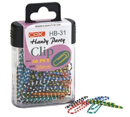 {振昌文具}【三燕COX】28mm斑馬紋迴紋針/盒 HB-31