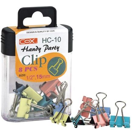 {振昌文具}【三燕COX 】15mm彩色長尾夾/盒 HC-10