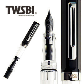 臺灣 TWSBI 三文堂 ECO 黑色活塞上墨鋼筆 / 支