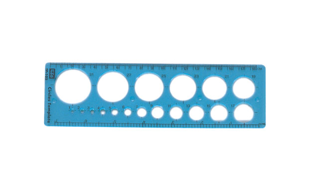 {振昌文具}【徠福LIFE】TP-105 射出成型定規(圓定規)-58x193X1MM / 片