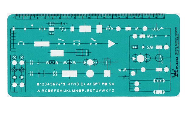 {振昌文具}【徠福LIFE】 TP-465A 電氣符號定規-110x233x0.8MM / 片