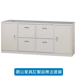 卷宗櫃 隔間櫃系列 A-6204D 四抽二門 6尺隔間櫃