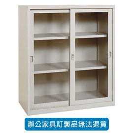 理想櫃 Lateral Cbinet 系列 UG-3A 玻璃拉門活動三層式
