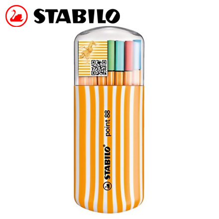 {振昌文具}【請先來電洽詢庫存】STABILO 德國天鵝 point 88系列簽字筆(0.4mm) 20色入/ 盒