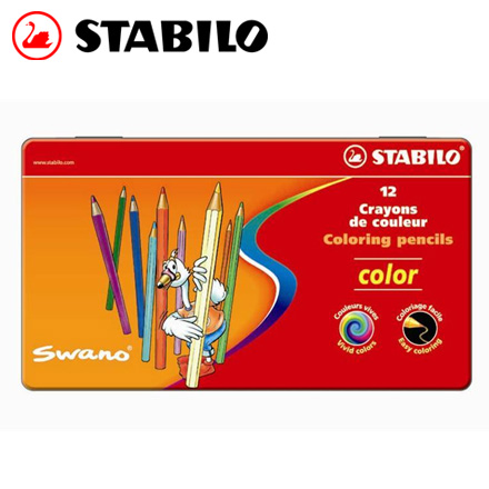 {振昌文具}【請先來電洽詢庫存】STABILO 德國天鵝 Color 系列六角形色鉛筆(1812/77) 12色 / 盒