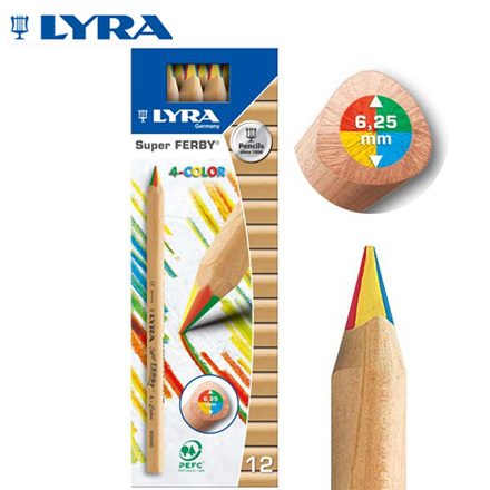{振昌文具}【請先來電洽詢庫存】【德國LYRA】四合一色鉛筆(12入) / 盒