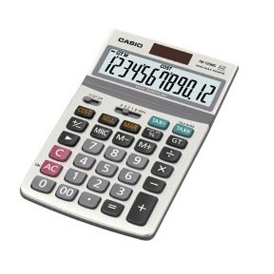 {振昌文具} CASIO卡西歐‧12位數雙電源/可掀式/稅率商用計算機/JW-120MS