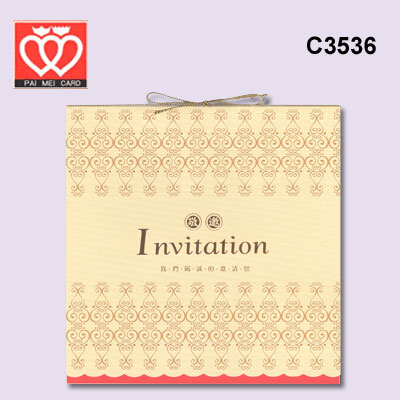 {振昌文具}【請先來電洽詢庫存】百美 C3536 邀請卡 50張 / 包