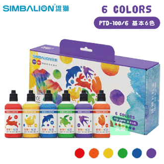新上市 SIMBALION 雄獅 PTD-100/6 彩虹染 6色入 /盒 染色