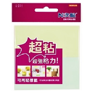 N次貼 62784 超粘可再貼標籤  模造綠+藍  60張/2本
