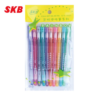 SKB G-10#10c 中性筆(0.5mm)10色 / 包