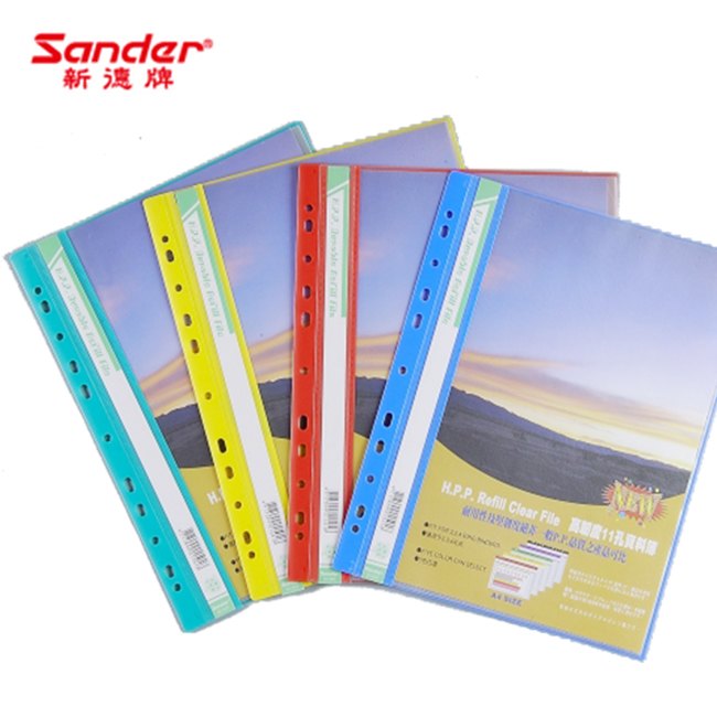 【新德 Sander】    11孔  20入 資料簿 + 名片袋 01-512 資料本 12本/包