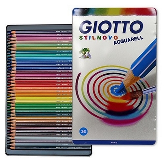 {振昌文具}【請先來電洽詢庫存】【義大利 GIOTTO】256400  STILNOVO 水溶性色鉛筆(36色鐵盒) /盒