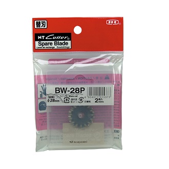 NT  BW-28P 滾輪式替換刀片 波浪刀片 美工刀片 (一盒2片)