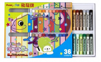 {振昌文具}【Pentel飛龍】PHN9-36 粉蠟筆 36色入 /盒