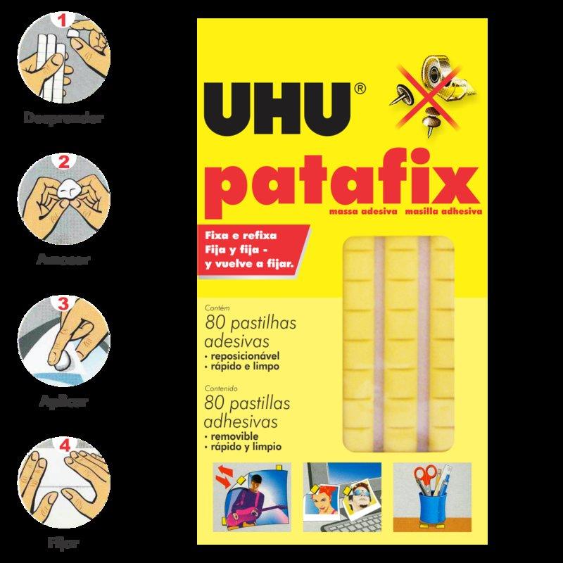 {振昌文具}【龍和DR】《德國UHU》免圖釘萬用貼土 隨意貼 patafix 黏土 海報貼 80入/包 UHU-001 NO.44390
