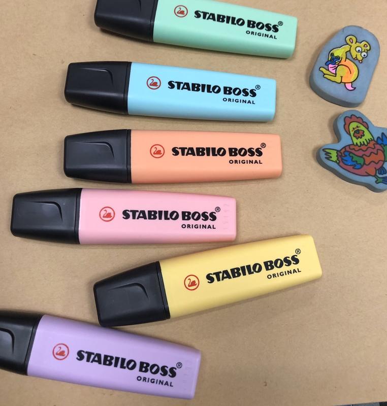 {振昌文具}現貨【STABILO 德國天鵝牌】BOSS ORIGINAL PASTEL 淡色系螢光筆組/6色 單支