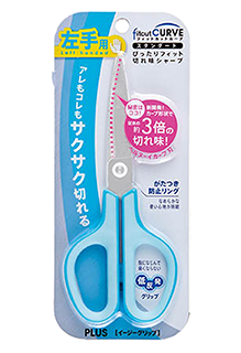 {振昌文具}PLUS 34-520 SC-175SL30度弧線剪刀 藍 (左手用)