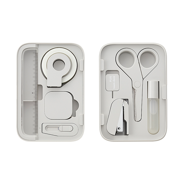 {振昌文具}PLUS 30-213 team-demi 磁吸文具組-灰 TD-001 GREY