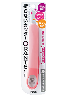 {振昌文具}PLUS 35-244 CU-300ORANTE美工刀 粉紅