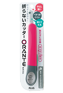 {振昌文具}PLUS 35-241 CU-300ORANTE美工刀 桃紅