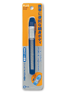 {振昌文具}PLUS 35-328 CU-003美工刀(小) 藍
