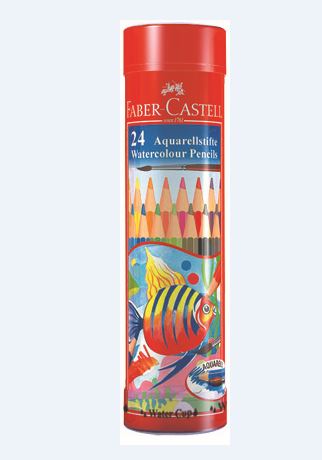 {振昌文具}Faber-Castell 輝柏 115924 水彩色鉛筆精緻棒棒筒 -24色 / 筒