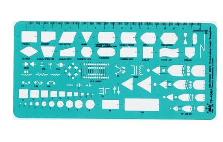 {振昌文具}【徠福LIFE】電腦流程電子電工符號定規-111x233x0.8MM TP-408A