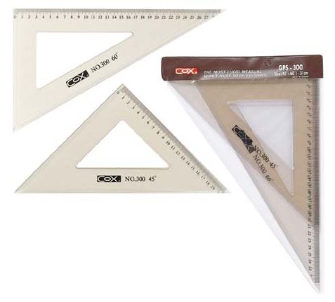 {振昌文具}【三燕COX 】26CM三角板尺組/組 GPS-250