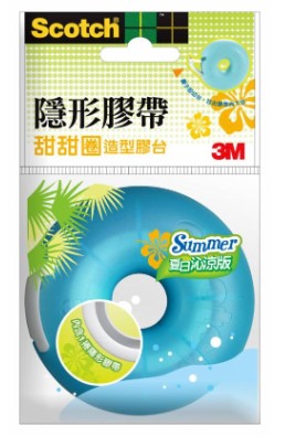 {振昌文具}3M™ Scotch® 甜甜圈膠台 810DD-B, 沁涼蘇打色