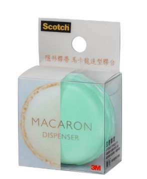 {振昌文具}3M™ Scotch® 隱形膠帶馬卡龍造型膠台 810MD-3, 香草薄荷