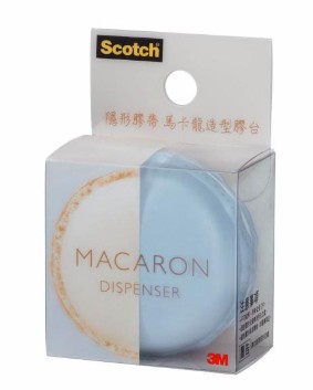 {振昌文具}3M™ Scotch® 隱形膠帶馬卡龍造型膠台 810MD-4, 藍莓優格