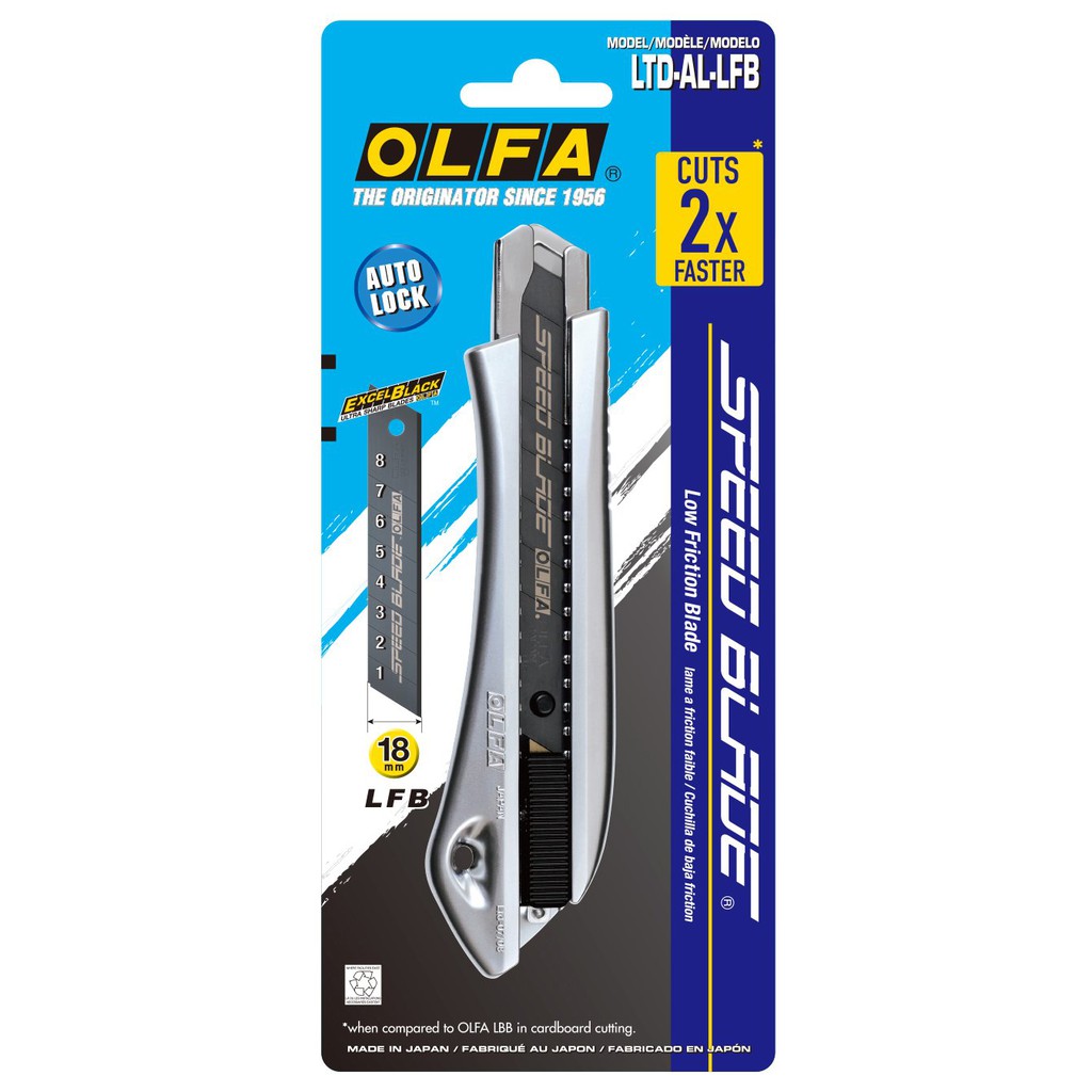{振昌文具}OLFA LTD-AL-LFB (LTD-08) 極致系列 18mm 大型美工刀 自動鎖定