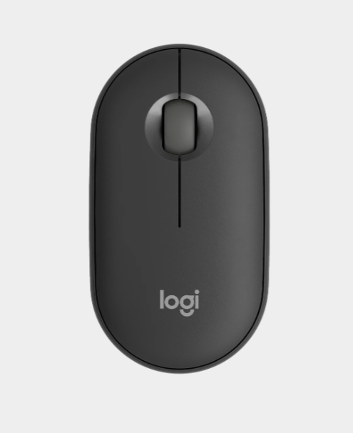 Logitech 羅技M350S 鵝卵石 藍芽 無線滑鼠 石墨灰