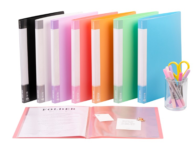 {振昌文具}連勤 PP粉彩色 資料簿 加厚內頁 60入/本 LC-60MK/本