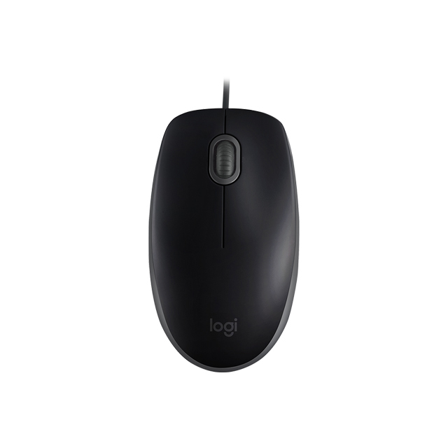 Logitech 羅技M110有線靜音滑鼠- 黑
