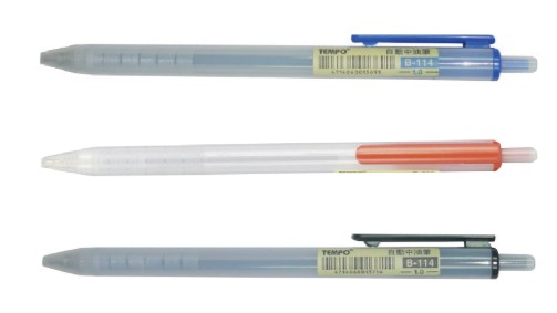{振昌文具}節奏 TEMPO B-114 自動中油筆 1.0mm 滑溜 簽名 書寫滑順